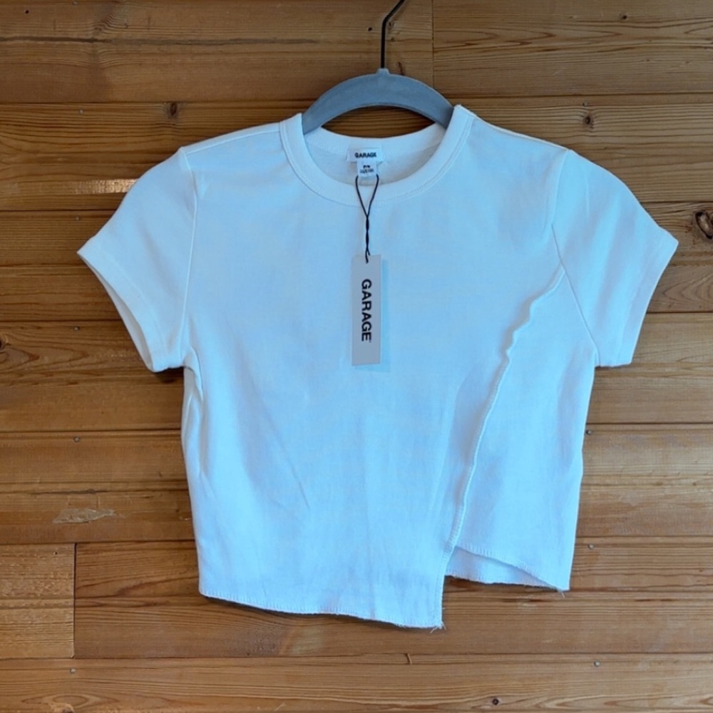 NWT Garage Asymmetrical Short Sleeve Shirt